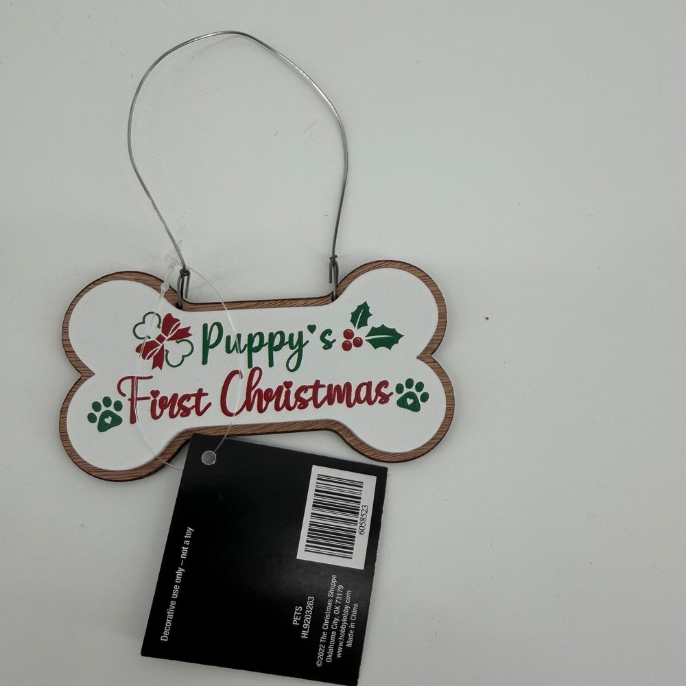 Puppy First Christmas Bone NEW Ornament Pet Holiday Decor The Christmas Workshop